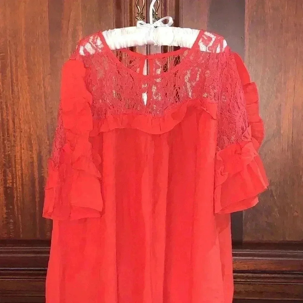 ENTRO TOP BEAUTIFUL ORANGE SIZE L NWT
